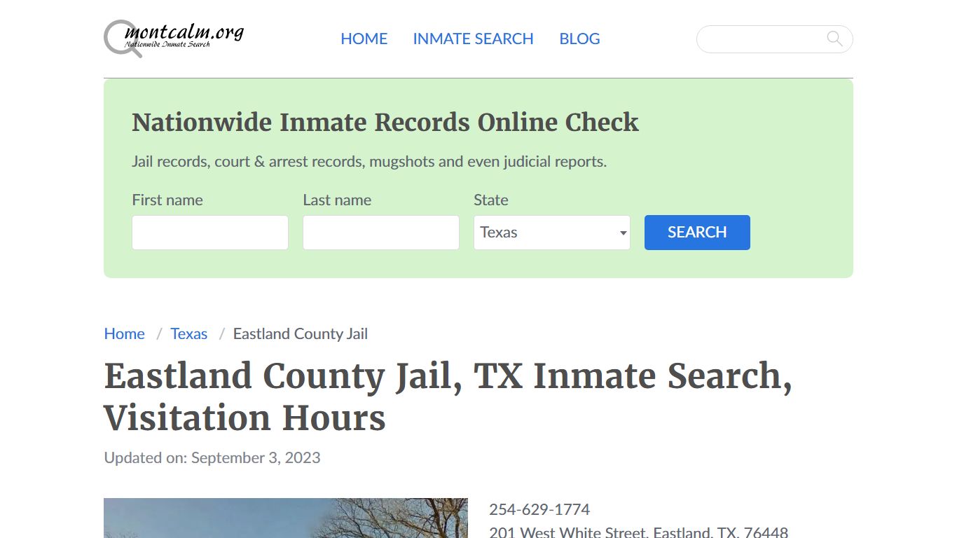 Eastland County Jail, TX Inmate Search, Visitation Hours